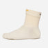 Ivory vibram five-toe mini crew sock